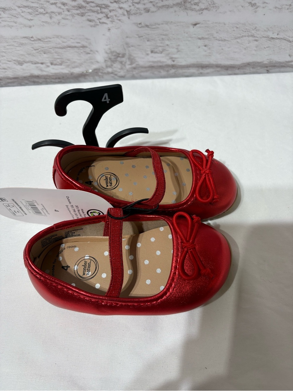 wonder nation Red Mary Jane Ballet Flats for Girls